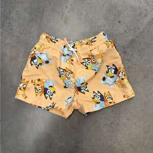 Zara Boys Bluey Swim Trunks Orange Size 4 Like New